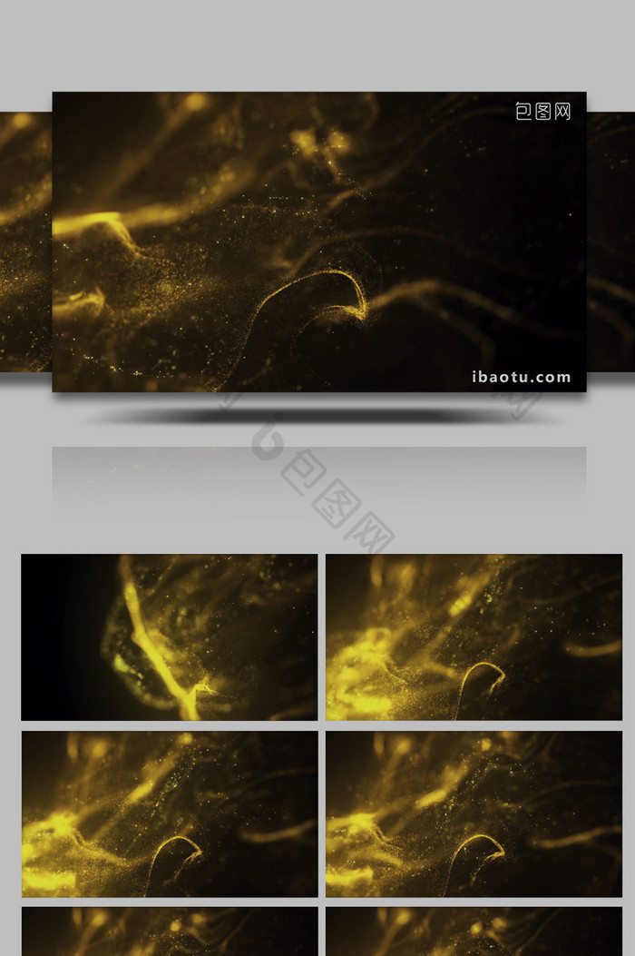 金色大气粒子缓慢运动2背景视频
