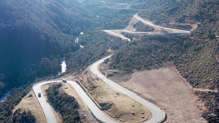 4K航拍四川甘孜盘山公路视频素材