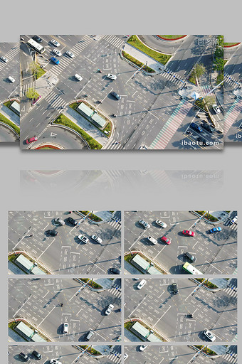 城市道路交通十字路口图片