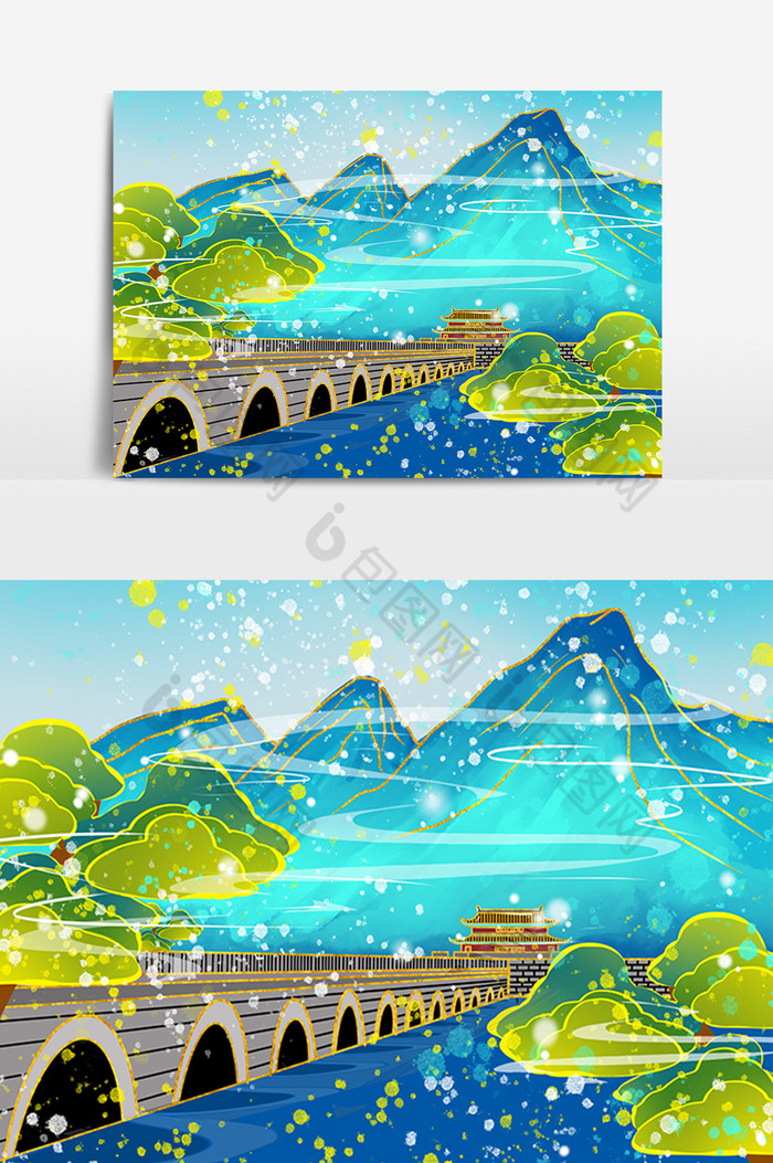 北京卢沟桥地标建筑图片