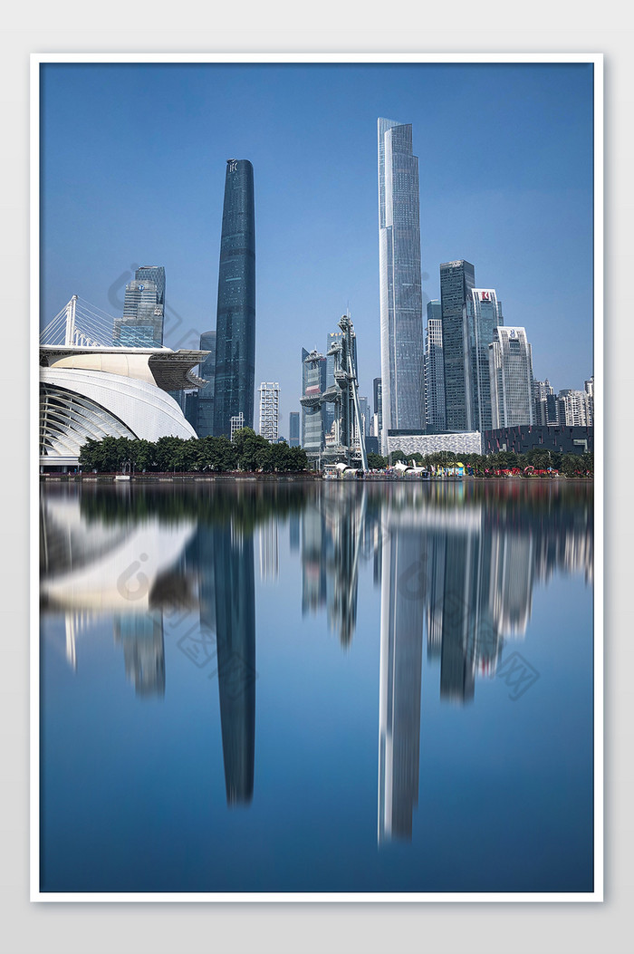 大气广东广州城市夜景的建筑摄影图图片图片