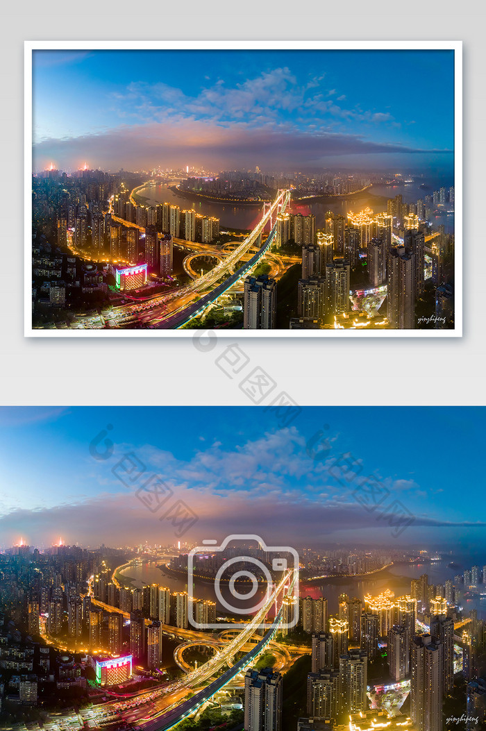 航拍大气重庆江景建筑摄影图片