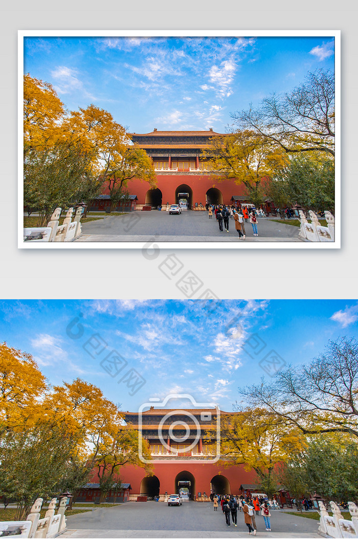 秋天的秋景大气的故宫紫禁城摄影图片图片
