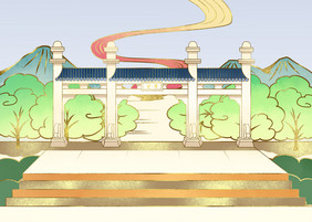 城市南京中山陵地标建筑