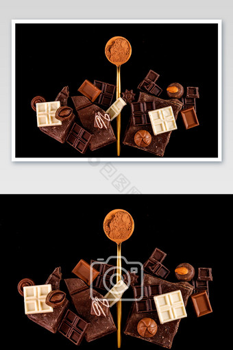 巧克力巧克力粉零食摄影图图片
