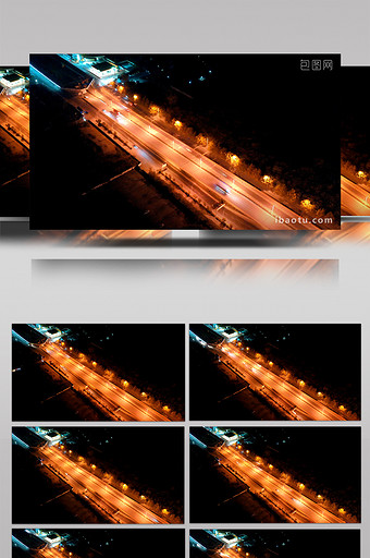 城市车流夜景延时摄影图片