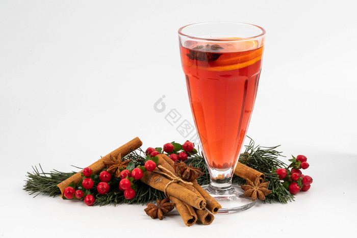 圣诞红酒酒水饮品图片