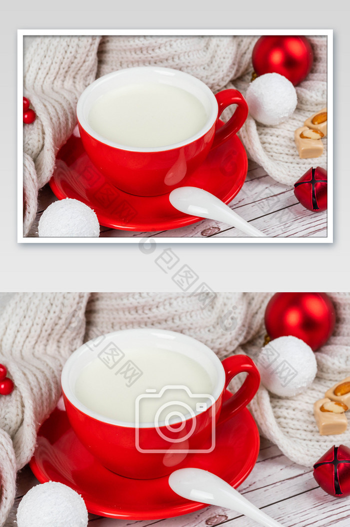 冬季热饮和圣诞球图片图片