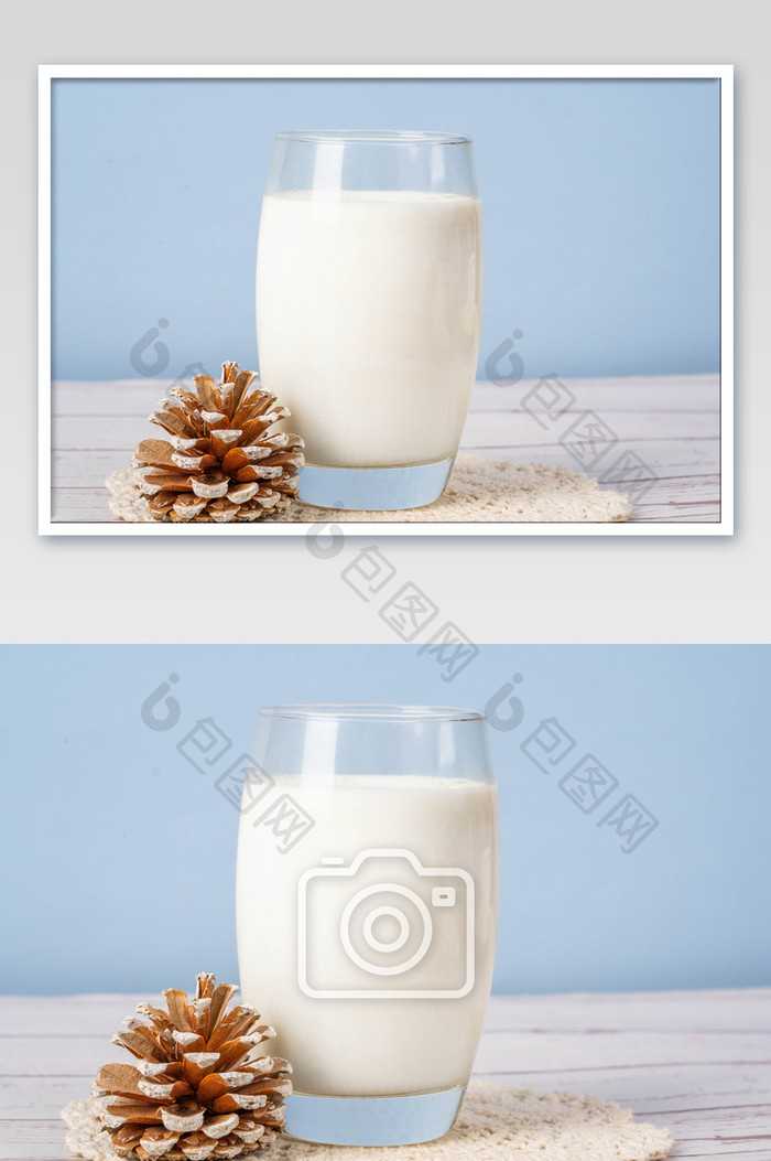 冬季牛奶热饮摄影图