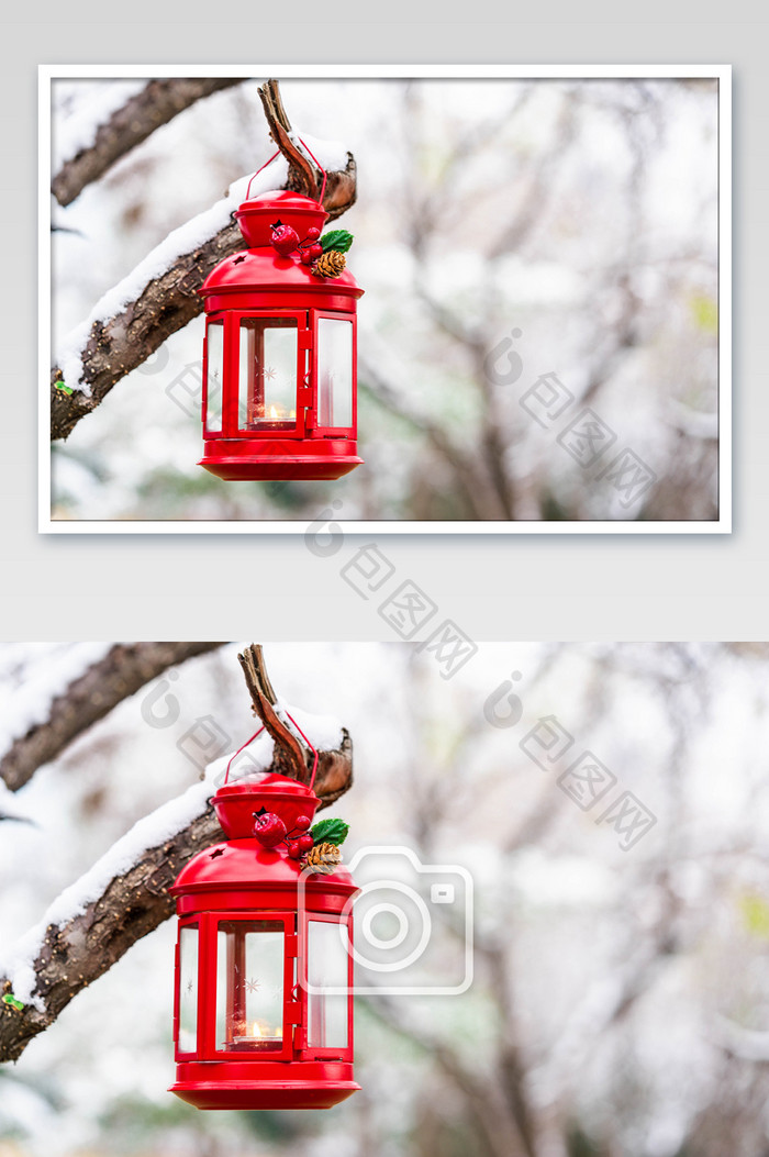 小雪大雪节气冬季雪景