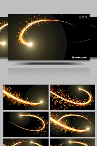 高端高清粒子光线运动带通道特效元素图片