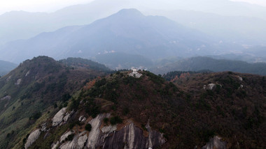 航拍南岳衡山天柱峰