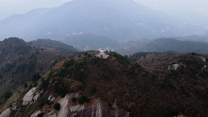 航拍南岳衡山天柱峰