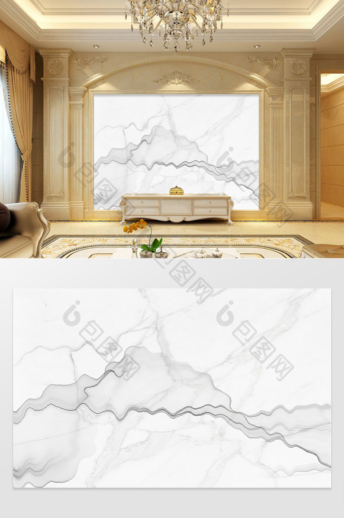 白色大理石抽象沙发背景