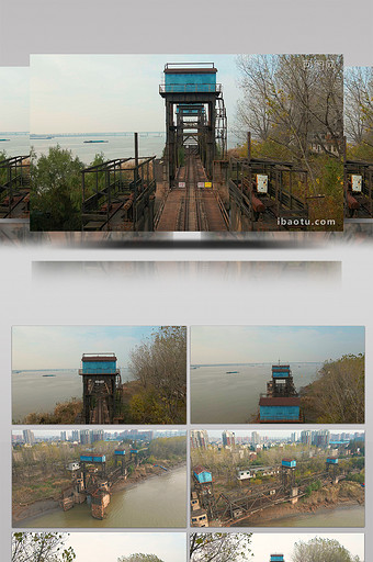 航拍芜湖城市回忆老铁道实拍素材图片