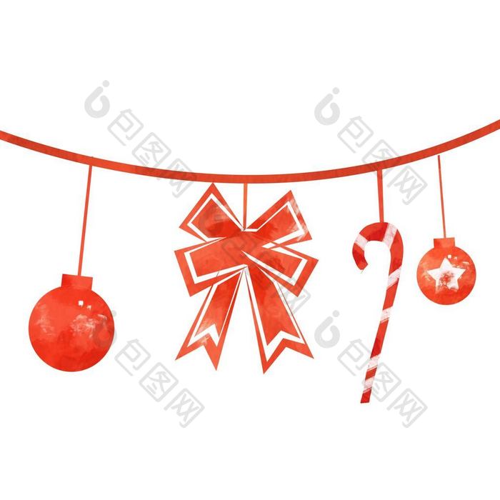 红色圣诞节礼物装饰元素动图GIF