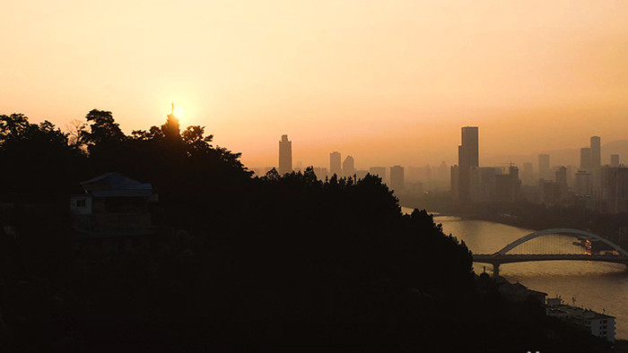 大气的城市晨光宣传片素材