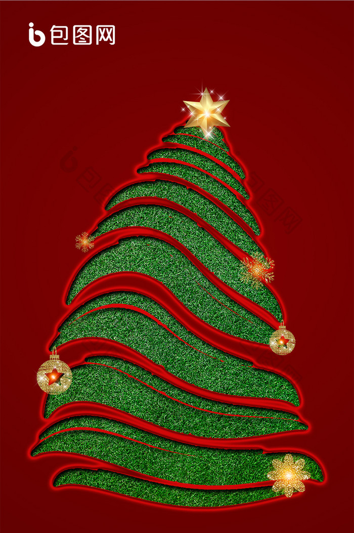 暗红撞色圣诞节快乐手机海报
