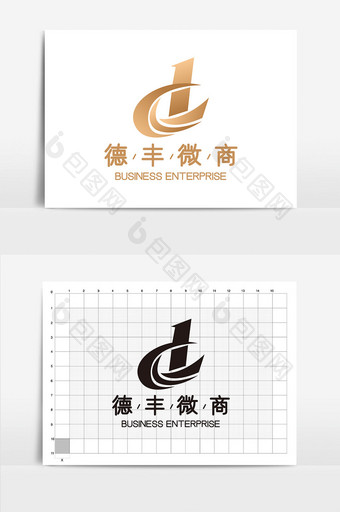 大气时尚d字母电商微商logoVI图片