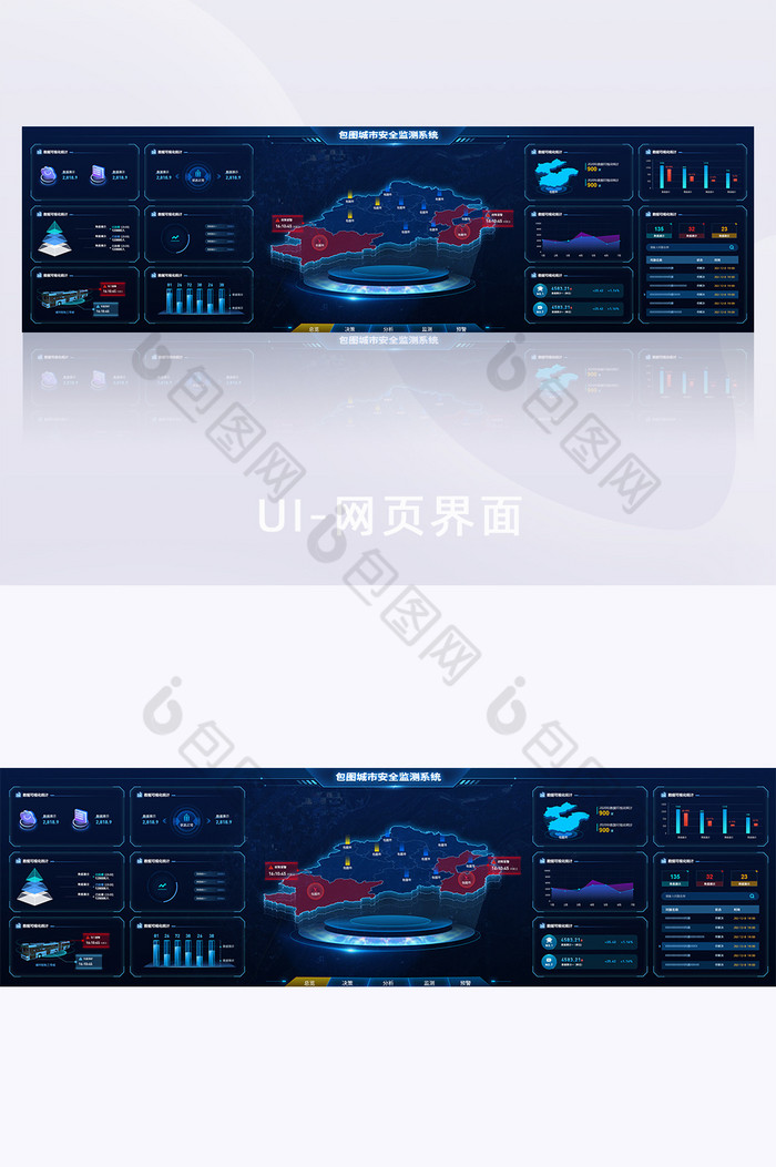 科技感智慧城市超级大数据可视化数据展示图片图片