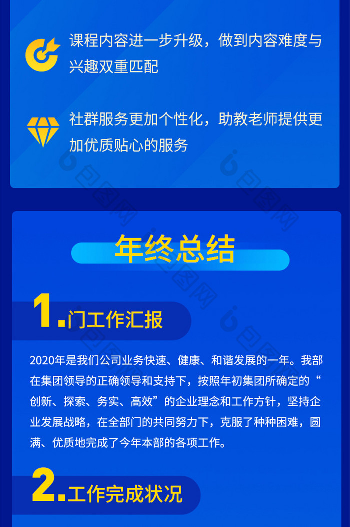 蓝色科技年终总结盘点大事件报告信息长图