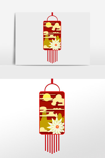 新年春节镂空花纹灯笼