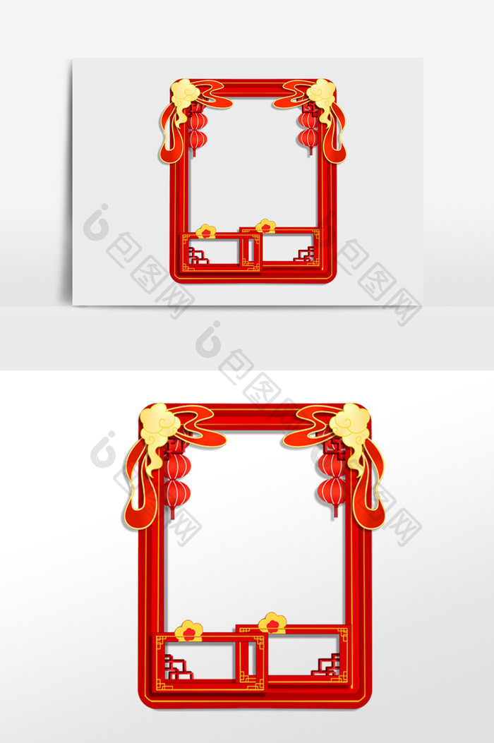 新年春节背景边框