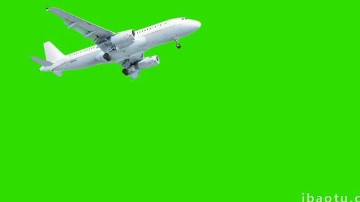 客机飞行展空中抠像合成视频