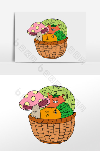 卡通果蔬蔬菜蘑菇南瓜图片