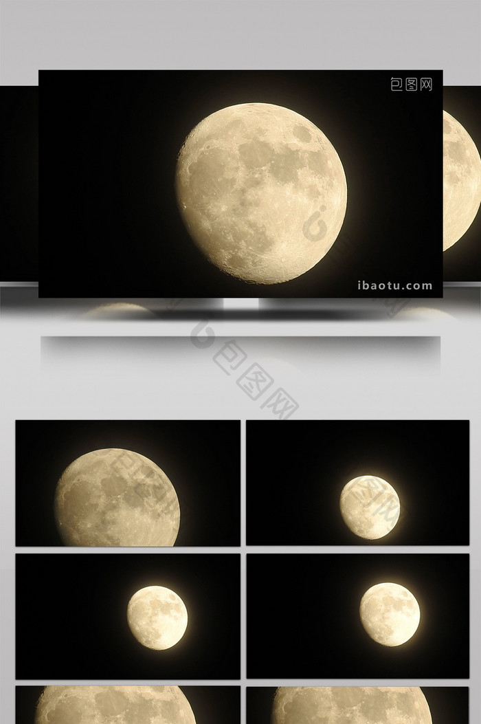 夜晚月亮高清实拍视频