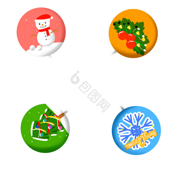 圣诞节雪人浆果糖果图片