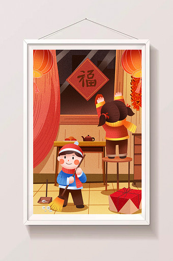 中国节气年俗插画图片