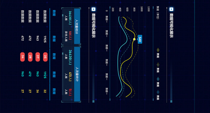 科技感炫酷数据可视化超级大屏系统选择页面