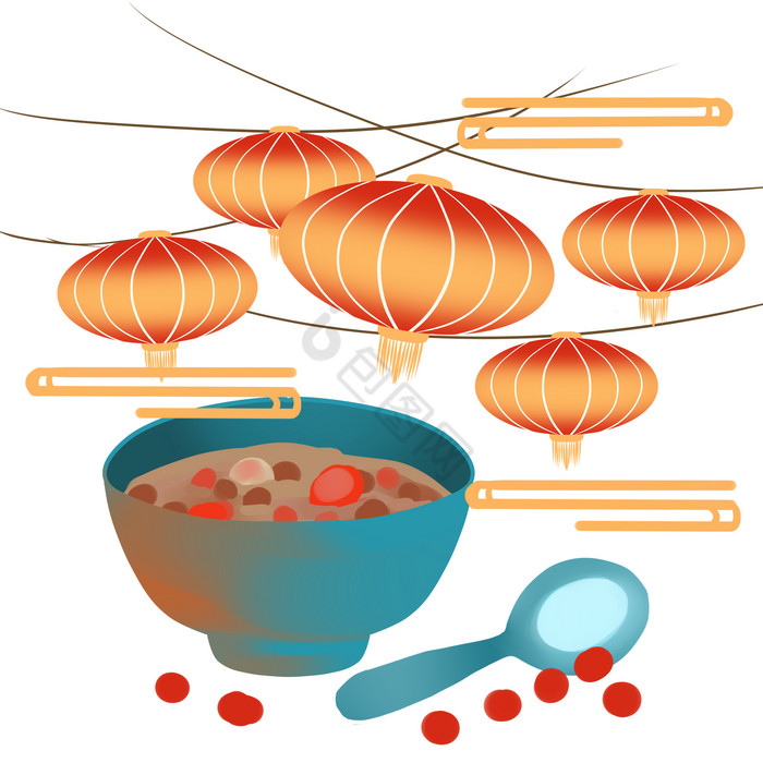 腊八节腊八粥灯笼图片