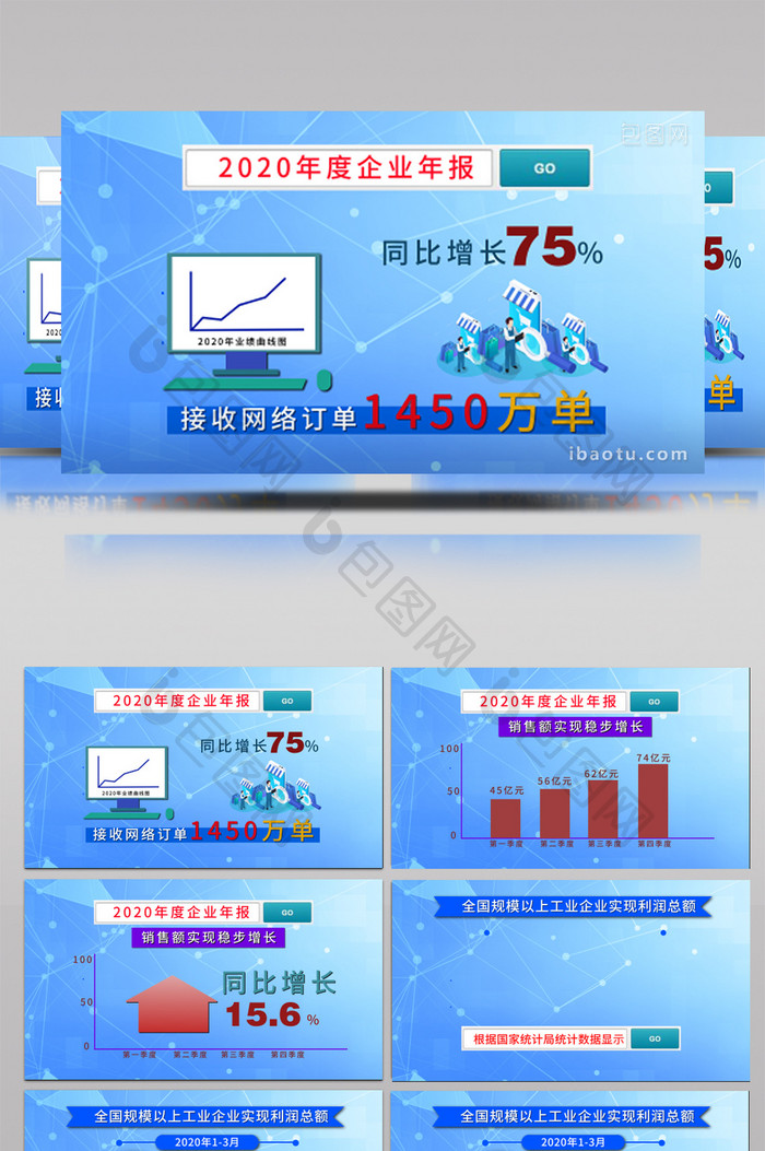 企业年报mg动画ae模板