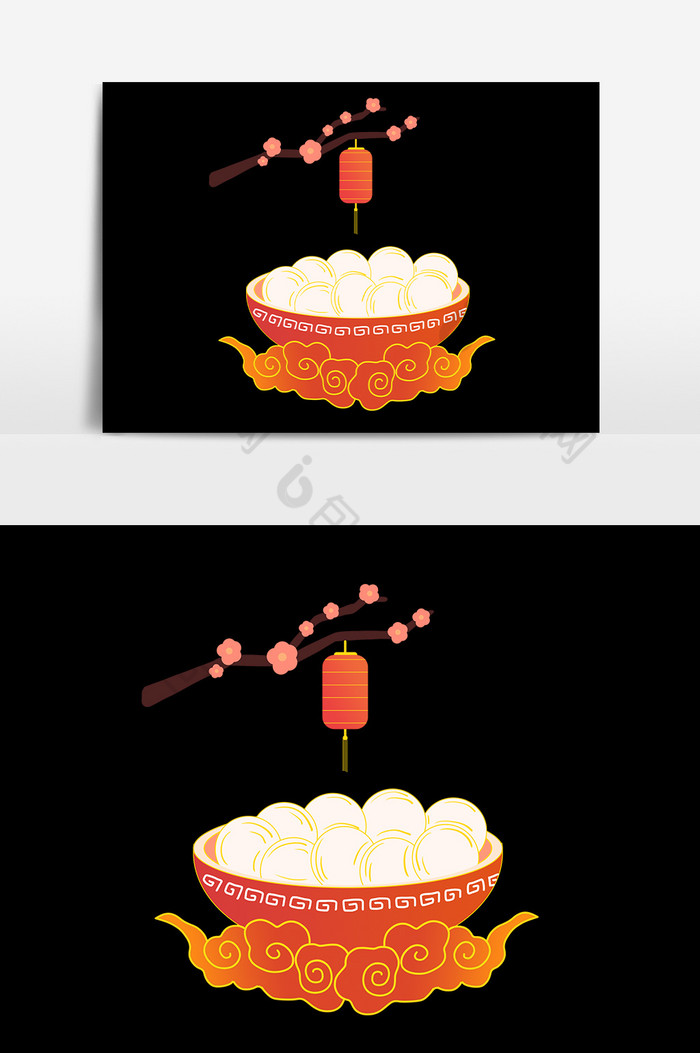 元宵节梅花汤圆图片图片