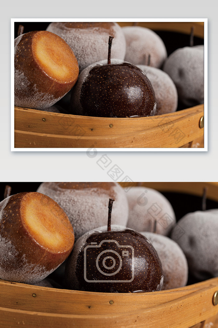 水果篮里的冻梨多汁水果图片图片