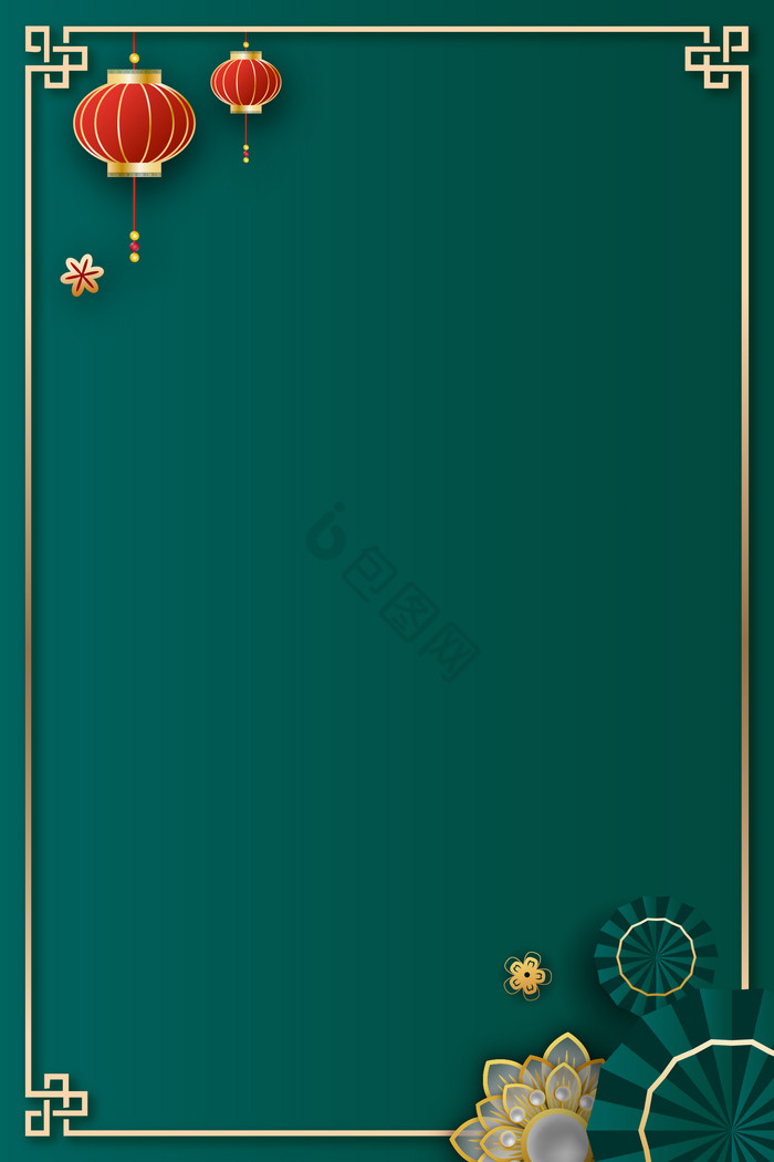 浮雕边框新年元旦大年