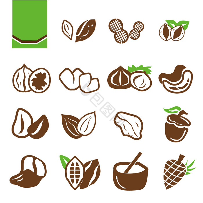 零食食品坚果图标图片