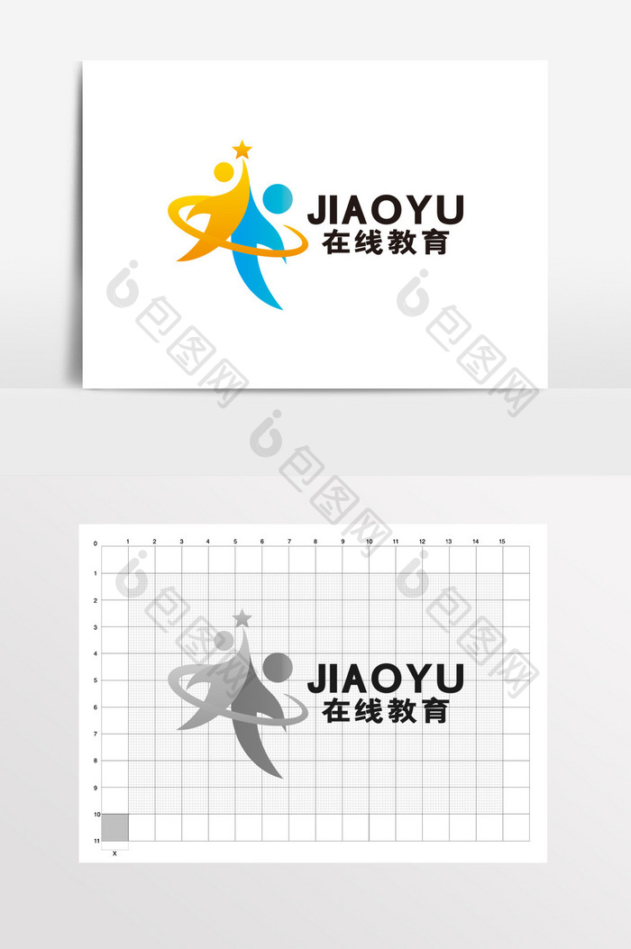 在线教育辅导亲子教育LOGO标志VI