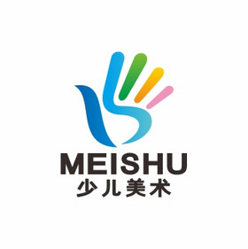 少儿美术手鸽子画画班logo标志vi图片