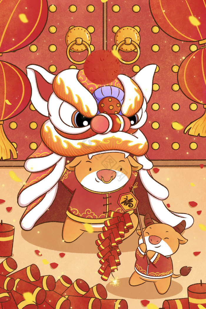 新年舞狮图片-新年舞狮素材免费下载-包图网