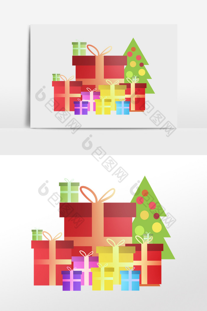 圣诞圣诞树包装礼物盒图片图片
