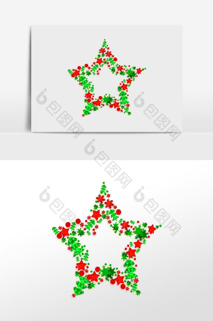 圣诞节红星星装饰图片图片