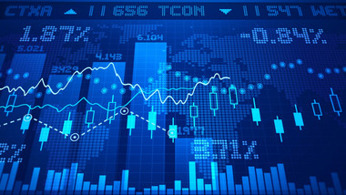 4K证券交易金融数据分析图表循环视频素材