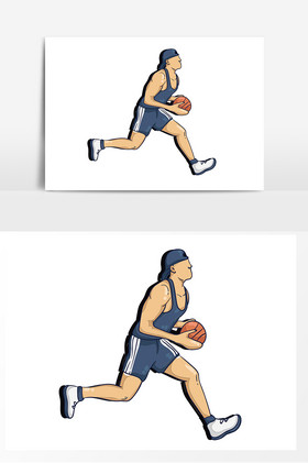 篮球男孩运球打篮球装饰图片