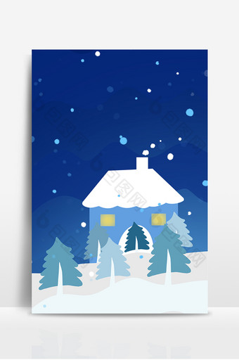 冬季卡片雪景背景图片