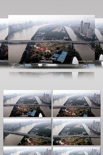 航拍广东广州大桥图片