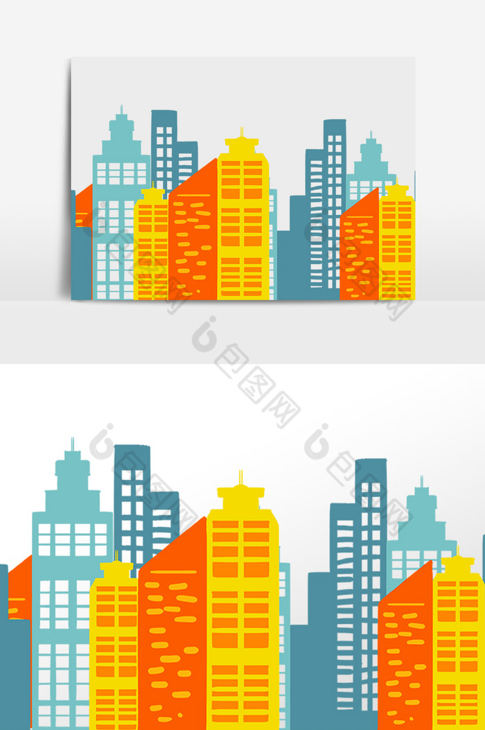 城市建筑高楼插画图片图片