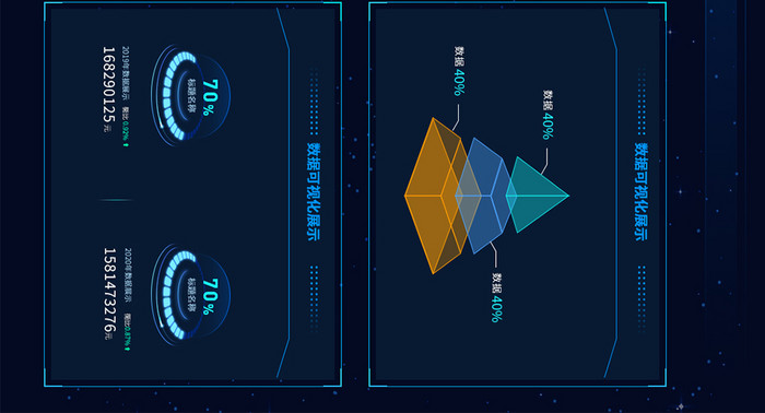 深色科技感数据可视化智慧交通超级大屏页面